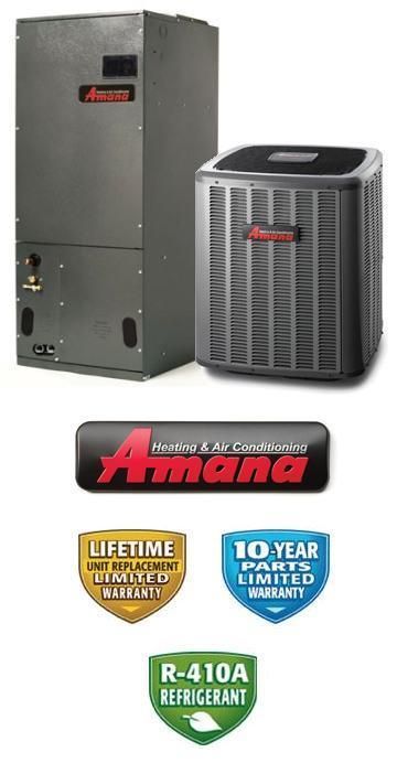Ton 16 Seer Amana Heat Pump System   ASZC160241   AVPTC31371  