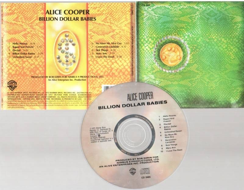 ALICE COOPER BILLION DOLLAR BABIES 1973MICHAEL BRUCE CD  