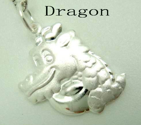 925 STERLING SILVER CHARM PENDANTS Zodiac Jewelry BEADS Dragon 