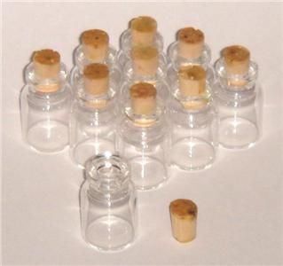 10x 2ml 1 Small Glass Bottles Miniature Wholesale  