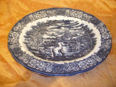 Ravensdale Blue & White Pottery Platter Staffordshire  
