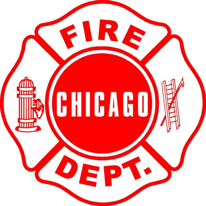 Chicago Fire Dept. maltese cornhole game decal set  