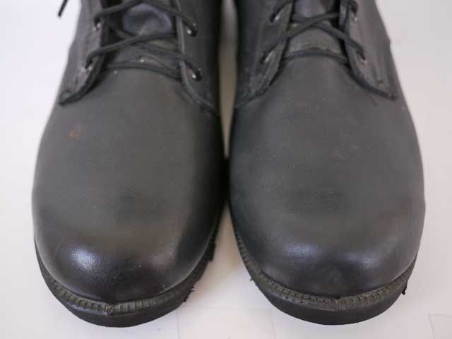 Vtg Army Military Combat All Leather Jump Boots 12.5  