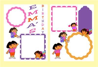 Dora the Explorer Themed Printable Party Favor Tags  