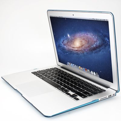 Aqua Blue Crystal Hard Case for Macbook Air 13+Transparent TPU 