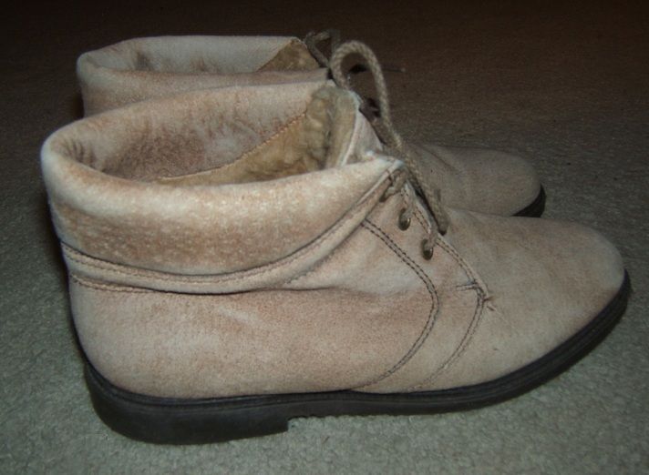 Vintage 1960s Hush Puppies Tan Leather Desert Boots Shoes 10.5 US 