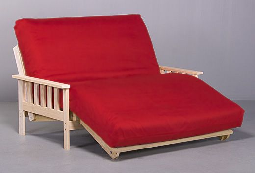 Twin Size Futon Lounger Bed, Includes Frame & Mattress  