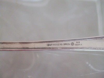   Fork Silver Plated 1847 Rogers Bros XS Triple Monogrammed Flatware