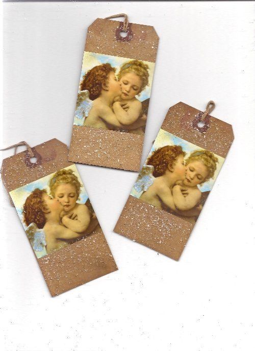 Sweet Angels~ Tags~12~Primitive~Grungy~Love  