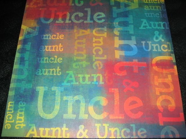 Scrapbooking Scrapbook Paper 12x12 Aunt & Uncle  
