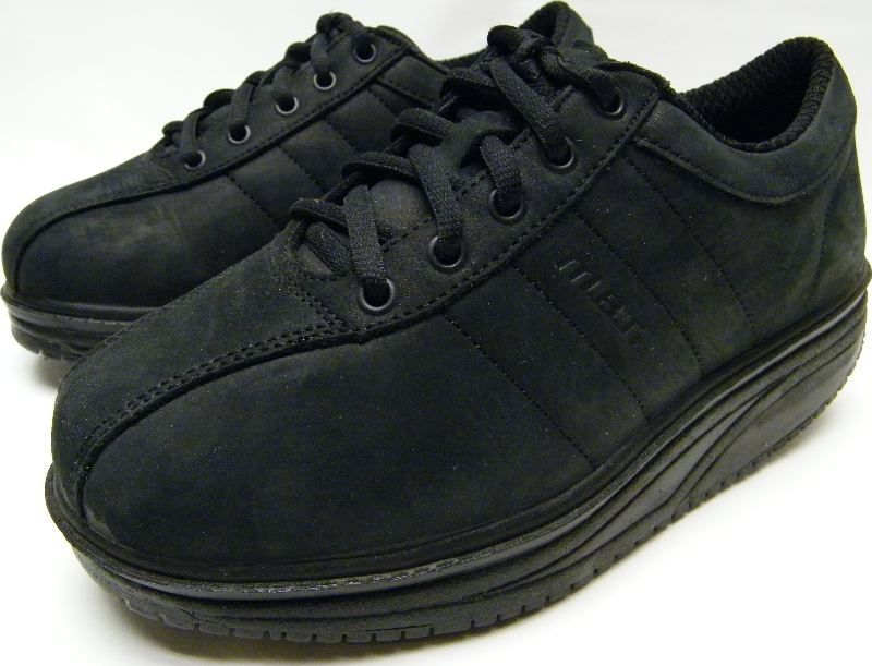 WOMENS MBT SOLID BLACK CASUAL 01 WALKING SHOES SIZE 5  
