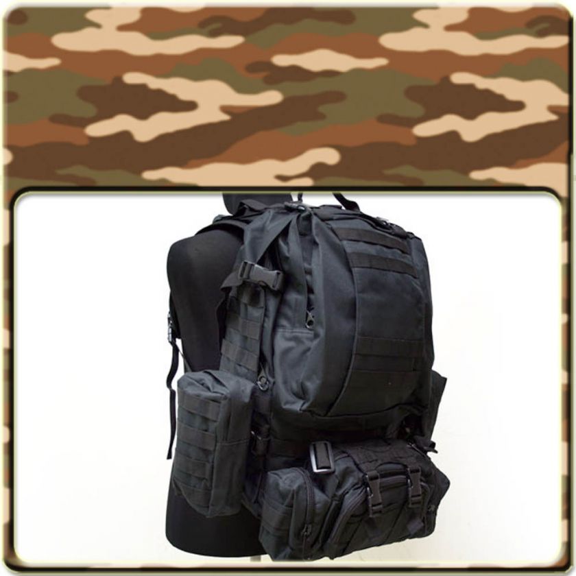 Military Tactical Molle Assault Backpack Bag CG 01 BK  