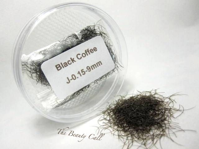 Eyelash Extension BROWN BLACK COFFEE Lash B Curl 15mm  