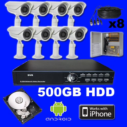 CH Channel Standalone DVR H.264 iphone CCTV Package  