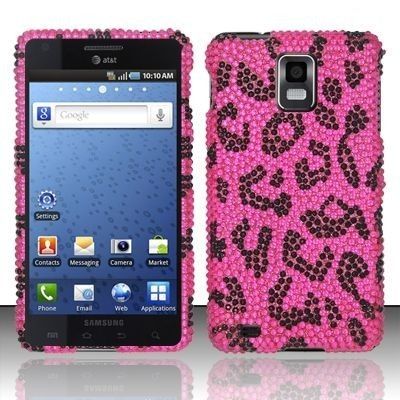 Pink Leopard BLING Hard Case Cover Samsung Infuse 4G  