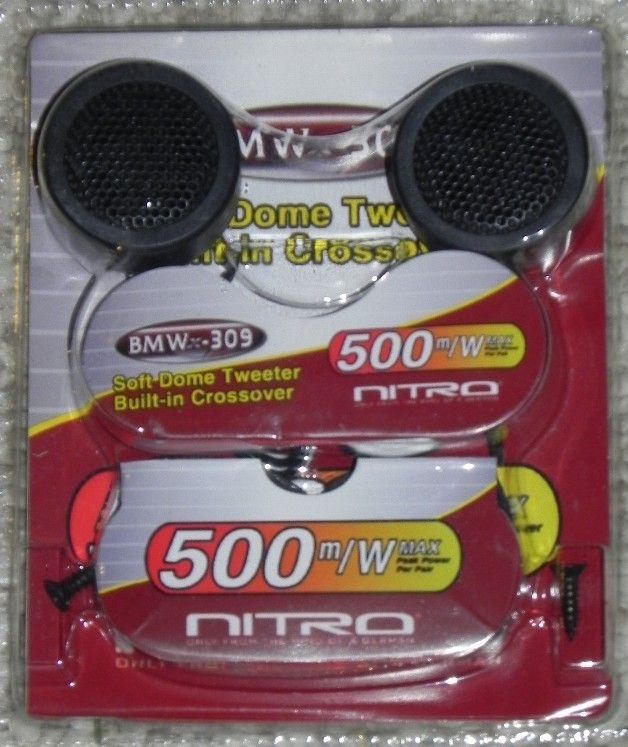   500 Watts Nitro BMW 309 Soft Dome Car Tweeters With Built in Crossover