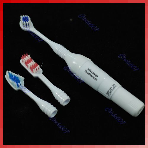 Electric Massage Toothbrush Massager + 3 Brush Heads  