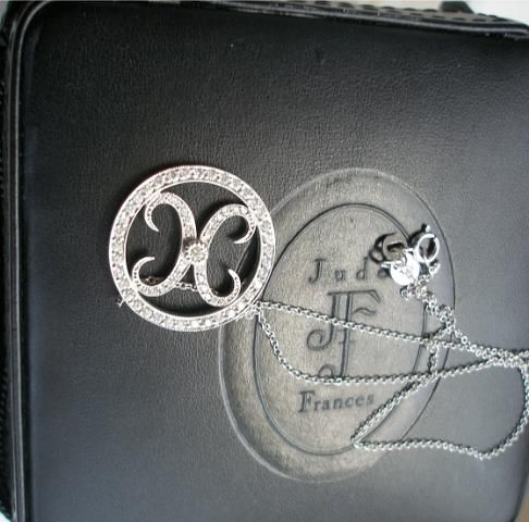   Hugs & Kisses Diamond Pendant Necklace with Jude Frances leather box